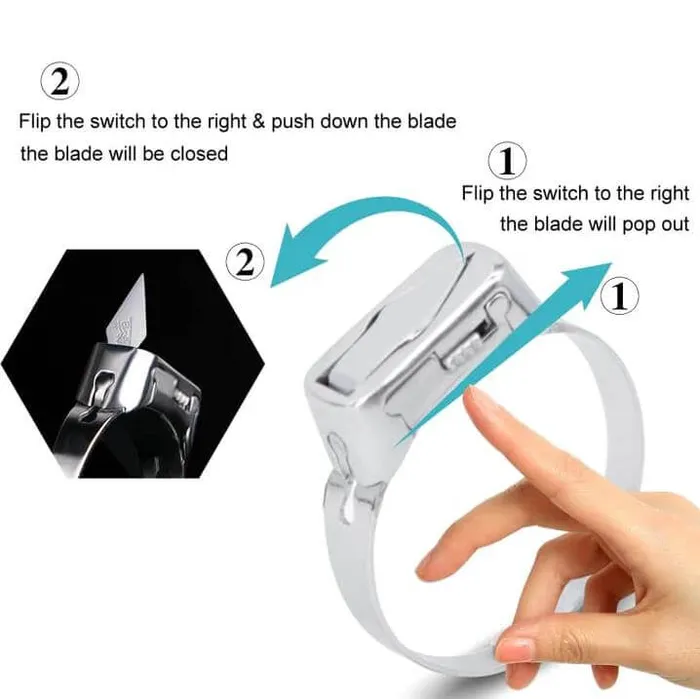 worldnetgifts Rings Self Defense Hidden Knife Ring Outdoor Multifuction Ring