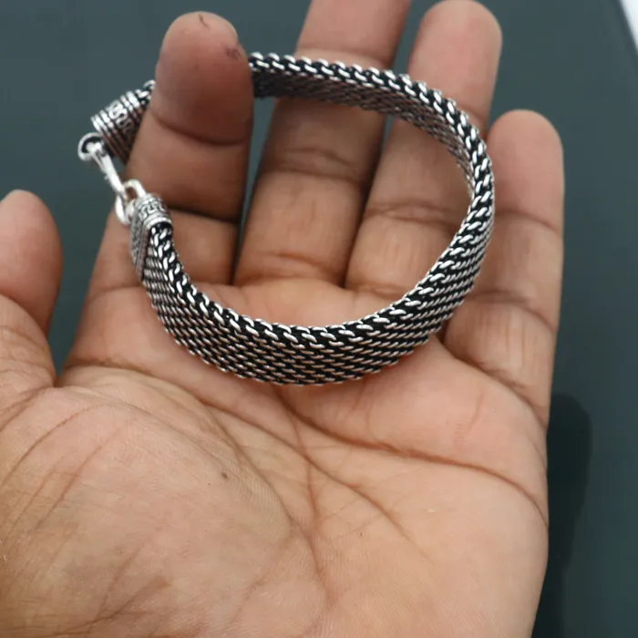 Bracelets TRIBAL ORNAMENTS 925 Sterling silver handmade solid mens vintage design chain bracelet flexible bracelet unisex jewelry from india sbr753 Bracelets TRIBAL ORNAMENTS 925 Sterling silver handmade solid mens vintage design chain bracelet flexible bracelet unisex jewelry from india sbr753