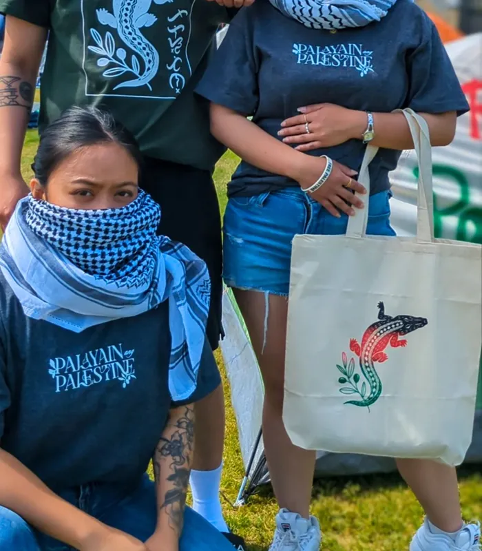 Pinay Collection Rings Free Palestine Baybayin Tote Bag