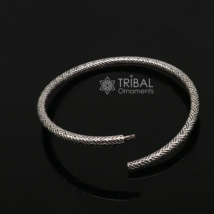 Pure 925 sterling silver unique vintage style bangle bracelet kada excellent classical gifting bangle mens or girls ethnic jewelry nsk671 TRIBAL ORNAMENTS Bracelets Pure 925 sterling silver unique vintage style bangle bracelet kada excellent classical gifting bangle mens or girls ethnic jewelry nsk671 TRIBAL ORNAMENTS Bracelets