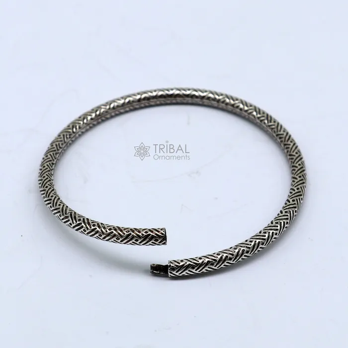 Pure 925 sterling silver unique vintage style bangle bracelet kada excellent classical gifting bangle mens or girls ethnic jewelry nsk671 TRIBAL ORNAMENTS Bracelets Pure 925 sterling silver unique vintage style bangle bracelet kada excellent classical gifting bangle mens or girls ethnic jewelry nsk671 TRIBAL ORNAMENTS Bracelets