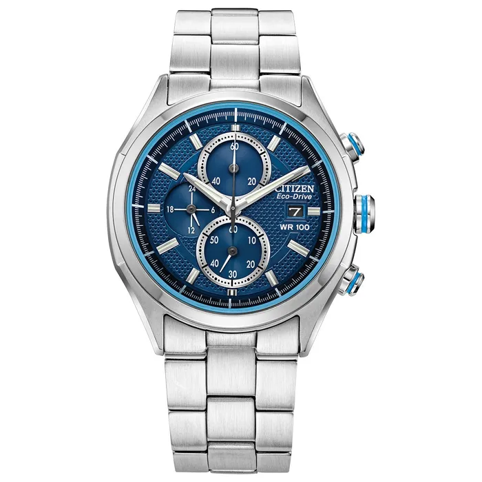Bracelets Citizen Drive Stainless Steel Blue Dial 41mm EcoDrive Citizen