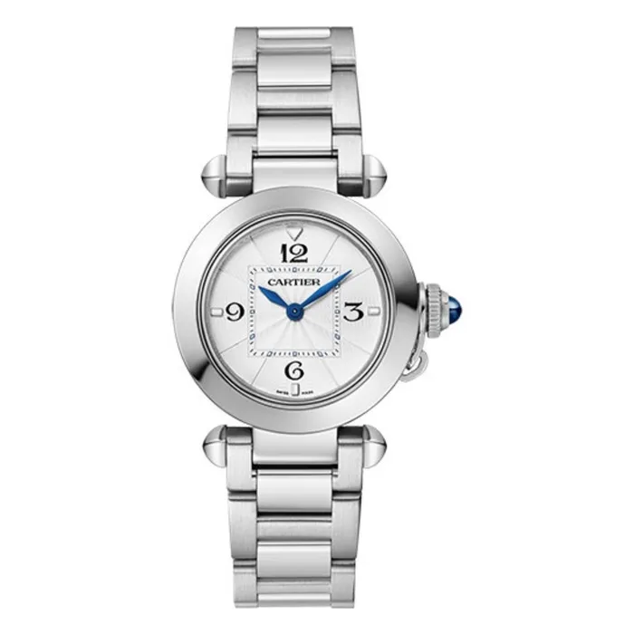 Cartier Bracelets Cartier Pasha de Cartier 30mm Womens watch Ref WSPA0021 Silver Arabic Dial Stainless Steel Bracelet
