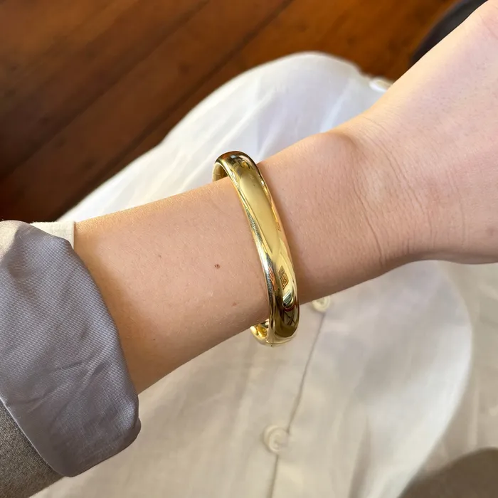 Croghans PreStyled Sets 18K Yellow Gold Italian Oval 11mm Bangle