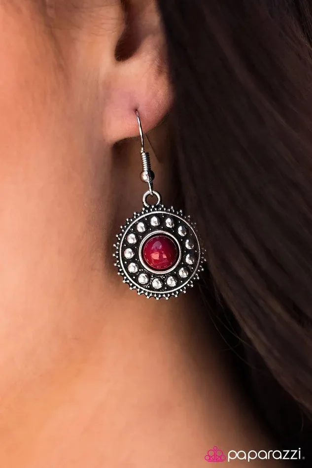 Earrings Paparazzi Jewelry Paparazzi Earring Under the Desert Sun Red