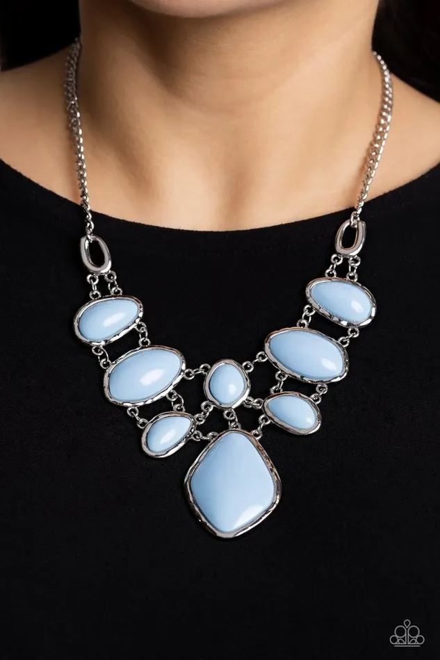 Necklaces Paparazzi Necklace Dreamily Decked Out Blue Paparazzi Jewelry