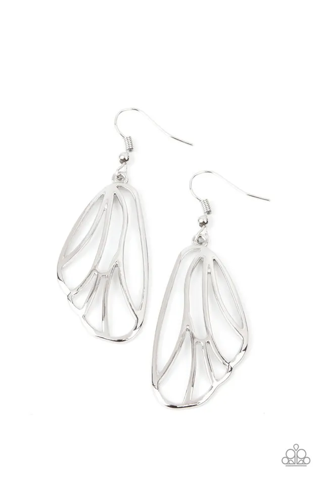 Paparazzi Earring Turn Into A Butterfly Silver Paparazzi Jewelry Earrings Paparazzi Earring Turn Into A Butterfly Silver Paparazzi Jewelry Earrings