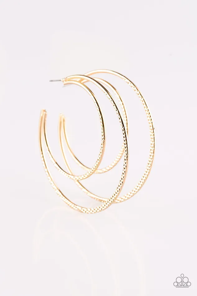 Paparazzi Jewelry Earrings Paparazzi Earring Drop It Like Its HAUTE Gold