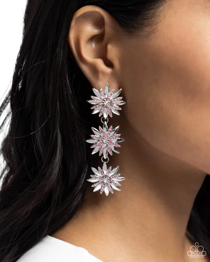 Paparazzi Jewelry Earrings Paparazzi Earring Petaled Princess Pink