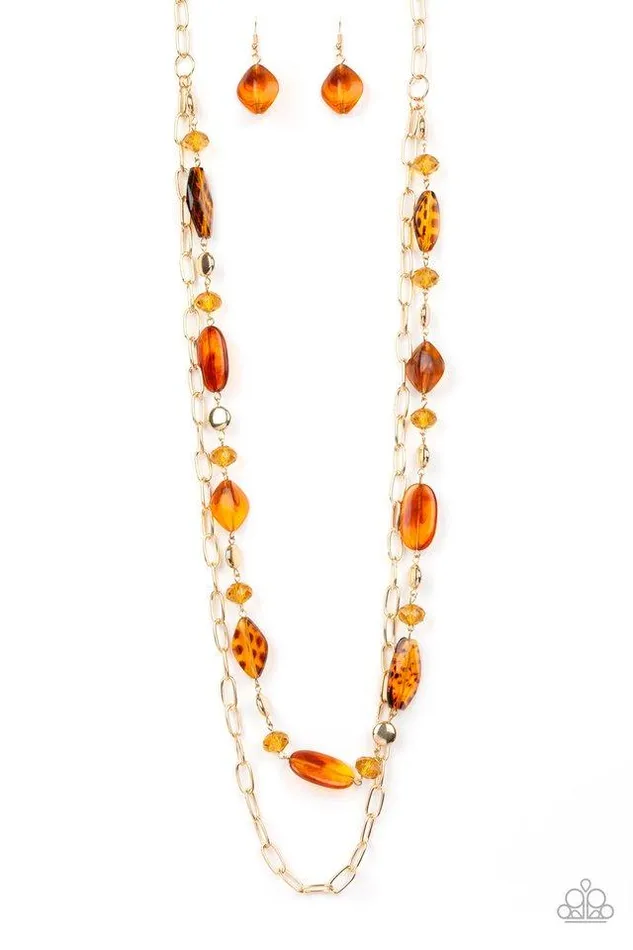 Paparazzi Jewelry Necklaces Paparazzi Necklace Colorful Couture Brown