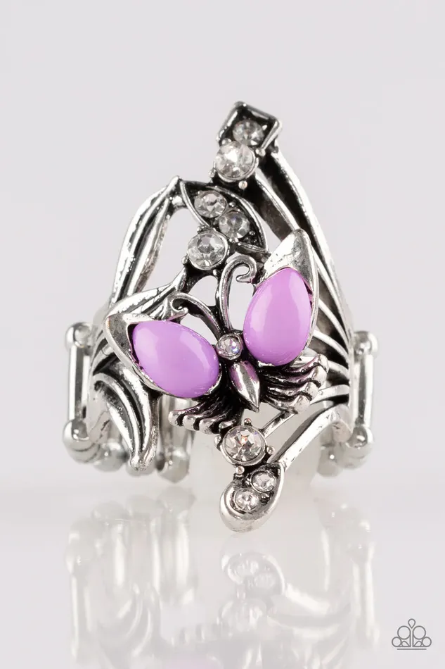 Paparazzi Jewelry Rings Paparazzi Ring Beautiful In Butterflies Purple