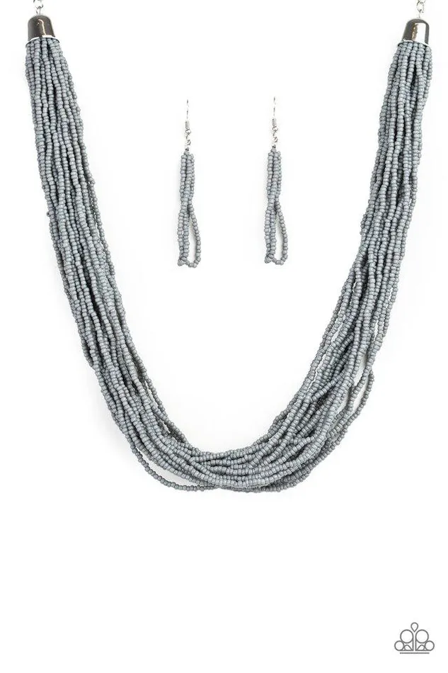 Paparazzi Necklace The Show Must CONGO On Silver Paparazzi Jewelry Necklaces