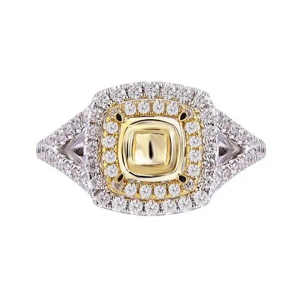 Rings Diamond Source NYC Luxury design 18K white and yellow gold engagement ring 65ctw diamonds KR10675XD6M