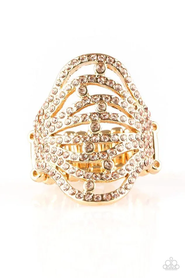 Rings Paparazzi Jewelry Paparazzi Ring Stratospheric Gold