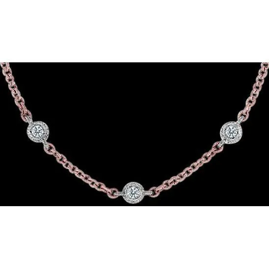 7 Ct Natural Earth Mined Diamond Necklace Pendant Rose White Gold New GB Necklaces 7 Ct Natural Earth Mined Diamond Necklace Pendant Rose White Gold New GB Necklaces