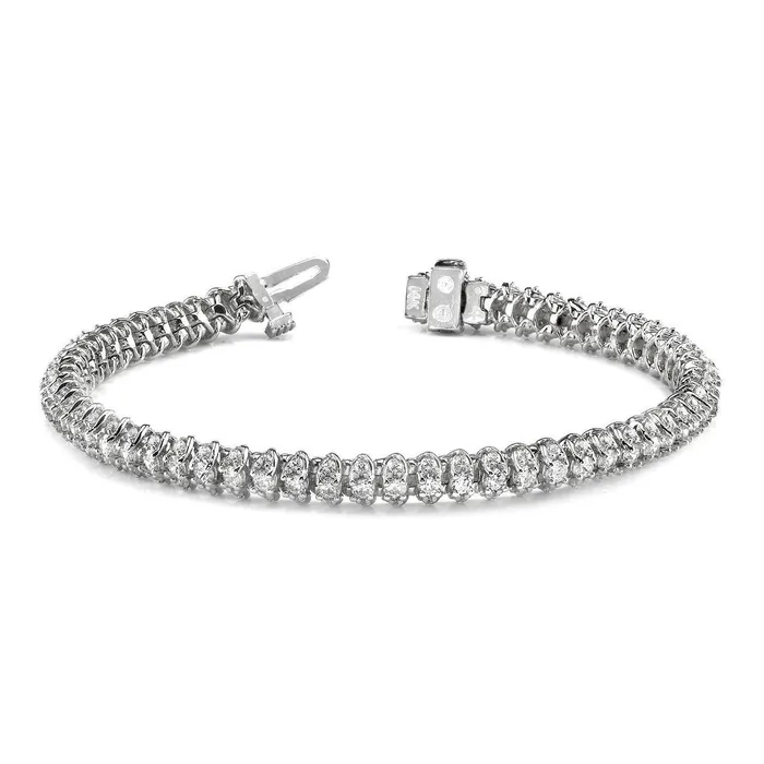 GB Bracelets 10 Carats Round Natural Earth Mined Diamonds Scoop Link Bracelet White Gold 14K GB Bracelets 10 Carats Round Natural Earth Mined Diamonds Scoop Link Bracelet White Gold 14K