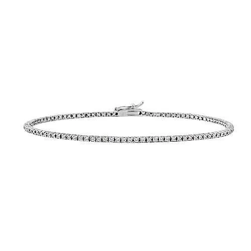 GB Bracelets 4 Carats Round Prong Set Real Natural Earth Mined Diamond Tennis Bracelet White Gold 14K GB Bracelets 4 Carats Round Prong Set Real Natural Earth Mined Diamond Tennis Bracelet White Gold 14K