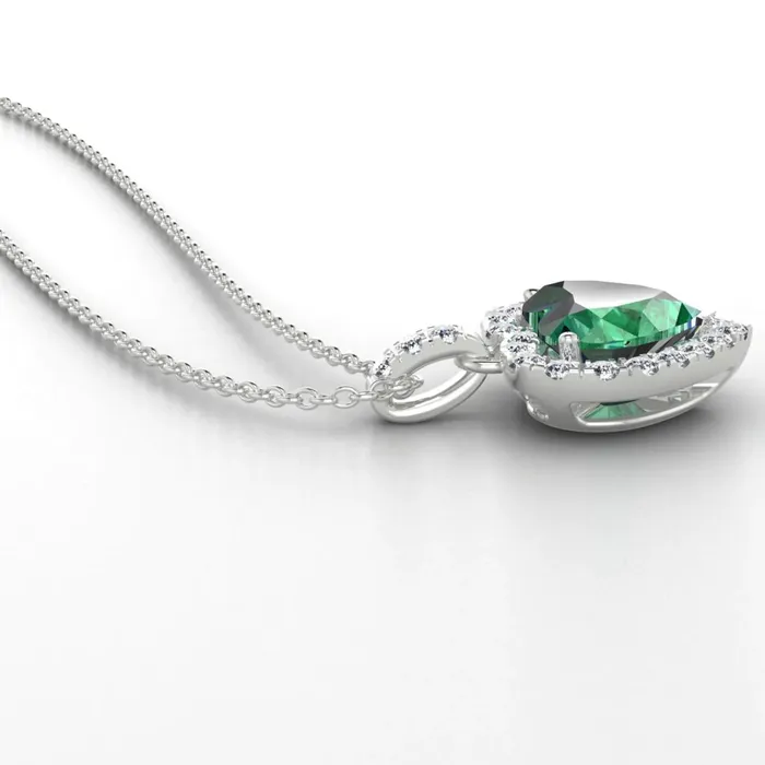 GB Necklaces 760 Carats Heart Cut Green Emerald Round Natural Earth Mined Diamond Gemstone Necklace GB Necklaces 760 Carats Heart Cut Green Emerald Round Natural Earth Mined Diamond Gemstone Necklace