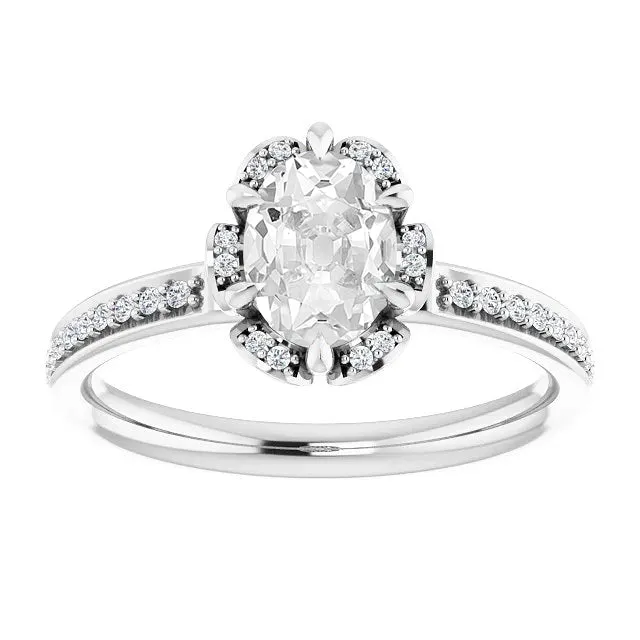 Halo Ring With Accents Oval Old Cut Natural Earth Mined Diamond 6 Prong Set 450 Carats HarryChadEntcom Rings Halo Ring With Accents Oval Old Cut Natural Earth Mined Diamond 6 Prong Set 450 Carats HarryChadEntcom Rings