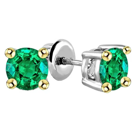 HarryChadEntcom May Birthstone Gemstone Earrings Green Emerald Studs Basket Setting Earrings HarryChadEntcom May Birthstone Gemstone Earrings Green Emerald Studs Basket Setting Earrings
