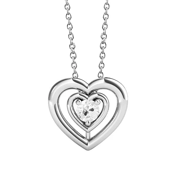 HarryChadEntcom Necklaces Gold Natural Earth Mined Diamond Heart Pendant Round Old Miner Prong Set 050 Carats HarryChadEntcom Necklaces Gold Natural Earth Mined Diamond Heart Pendant Round Old Miner Prong Set 050 Carats