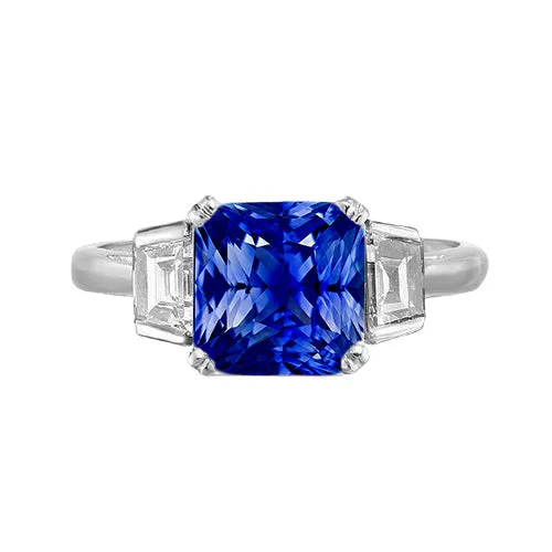 HarryChadEntcom Rings 3 Stone Wedding Ring Cushion Sapphire Trapezoid Natural Earth Mined Diamond 250 Carats HarryChadEntcom Rings 3 Stone Wedding Ring Cushion Sapphire Trapezoid Natural Earth Mined Diamond 250 Carats