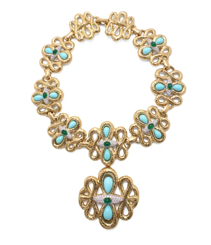 Infinity Collar with Pendant David Webb Necklaces