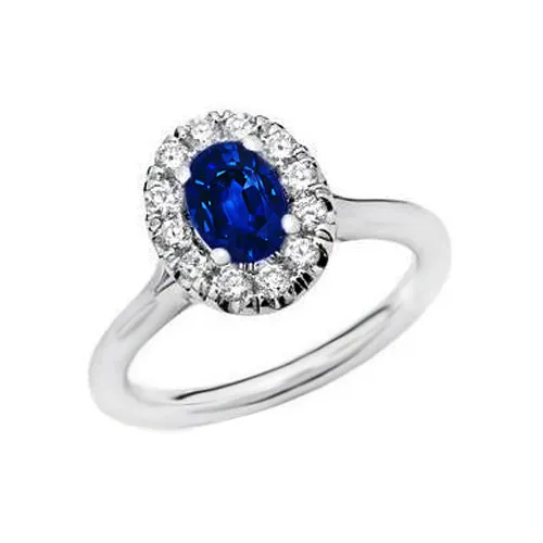 Rings GB 185 Ct Oval Round Cut Sri Lanka Sapphire Natural Earth Mined Diamond Ring Rings GB 185 Ct Oval Round Cut Sri Lanka Sapphire Natural Earth Mined Diamond Ring