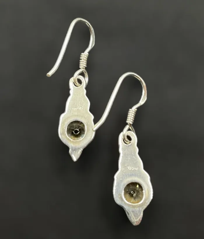 The Nidra Silver Gemstone Earrings Pearl Gemstone Earrings
