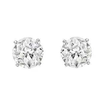 Women Studs Earring 250 Ct Old Mine Cut Genuine Natural Earth Mined Diamonds White Gold GB Earrings Women Studs Earring 250 Ct Old Mine Cut Genuine Natural Earth Mined Diamonds White Gold GB Earrings