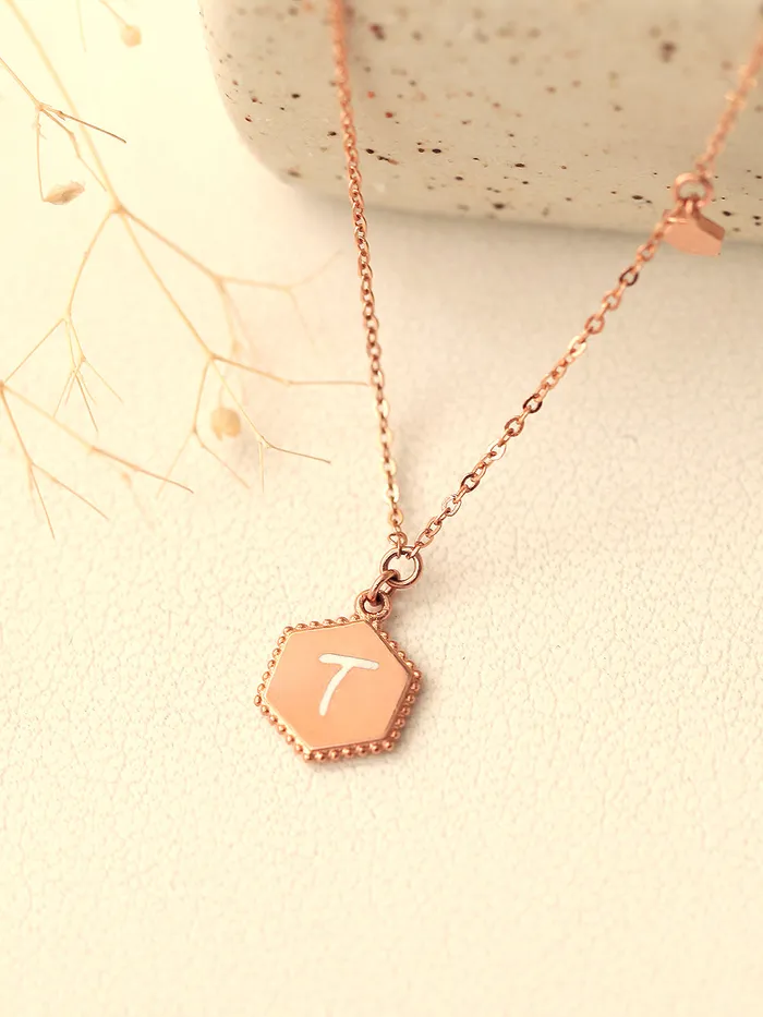 MinimalBijoux Necklaces 14K 18K Gold Color Initial Necklace