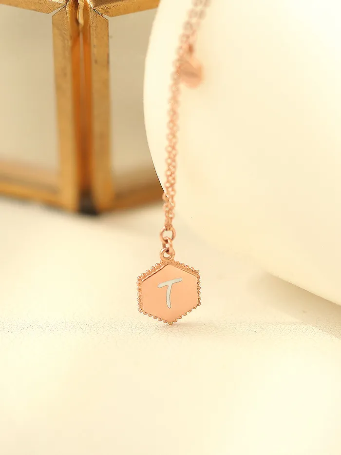 MinimalBijoux Necklaces 14K 18K Gold Color Initial Necklace