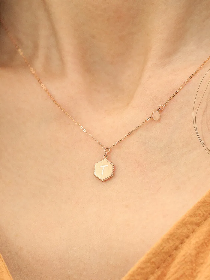 MinimalBijoux Necklaces 14K 18K Gold Color Initial Necklace
