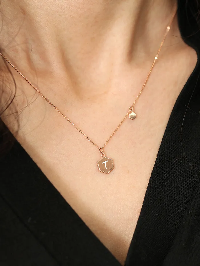 MinimalBijoux Necklaces 14K 18K Gold Color Initial Necklace