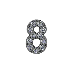 Charm Necklaces Slider Number 8 Charm SG Fine