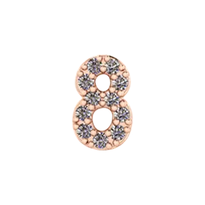 Charm Necklaces Slider Number 8 Charm SG Fine