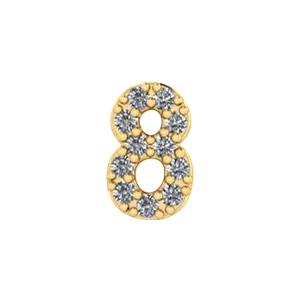 Charm Necklaces Slider Number 8 Charm SG Fine