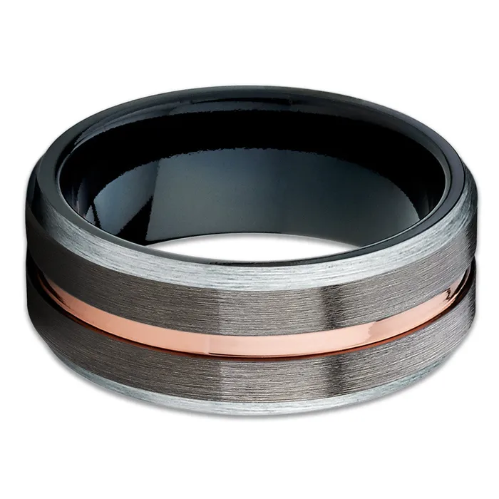 Clean Casting Jewelry Rings Rose Gold Wedding Ring Tungsten Wedding Ring Gunmetal Ring Tungsten Ring