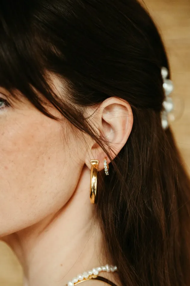 Earrings Sierra Winter Jewelry Karma Hoop Earrings Blue Topaz