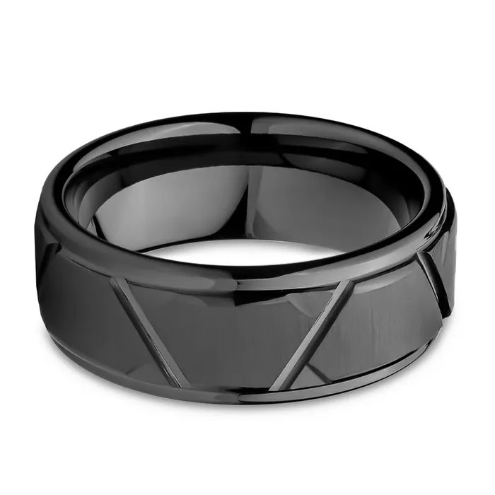Gunmetal Wedding Ring 8mm Wedding Ring Mans Ring Diamond Cu Ring Tungsten Ring Clean Casting Jewelry Rings