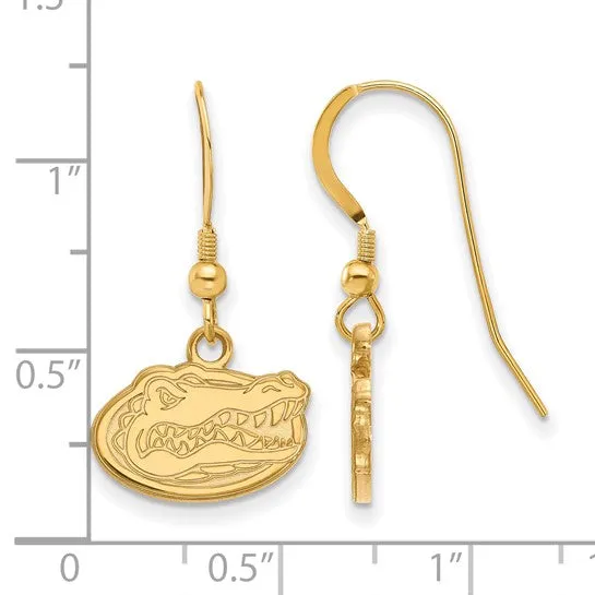 International Diamond Center Earrings Sterling Silver Goldplated LogoArt University of Florida Gator Dangle Wire Earrings International Diamond Center Earrings Sterling Silver Goldplated LogoArt University of Florida Gator Dangle Wire Earrings