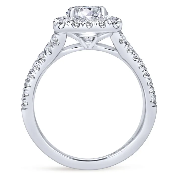 International Diamond Center Rings Gabriel Bridal Collection White Gold Diamond Diamond Accent Split Shank Halo Engagement Ring 083 ctw International Diamond Center Rings Gabriel Bridal Collection White Gold Diamond Diamond Accent Split Shank Halo Engagement Ring 083 ctw