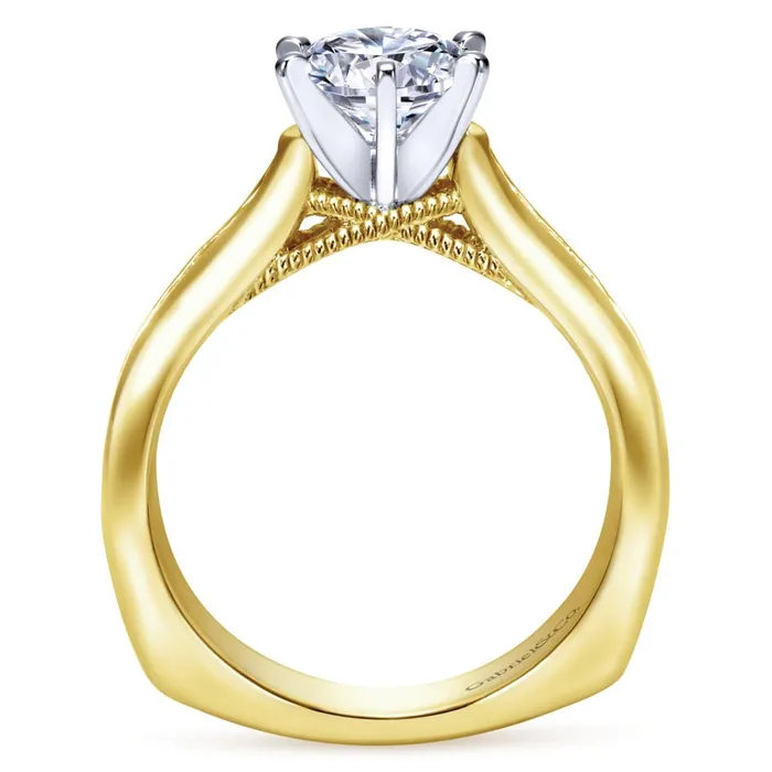 International Diamond Center Rings Gabriel Bridal Collection Yellow Gold Straight Engagement Ring 054 ctw International Diamond Center Rings Gabriel Bridal Collection Yellow Gold Straight Engagement Ring 054 ctw