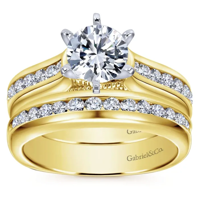 International Diamond Center Rings Gabriel Bridal Collection Yellow Gold Straight Engagement Ring 054 ctw International Diamond Center Rings Gabriel Bridal Collection Yellow Gold Straight Engagement Ring 054 ctw