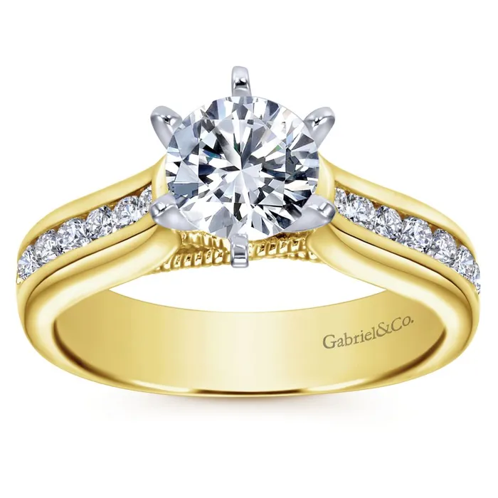 International Diamond Center Rings Gabriel Bridal Collection Yellow Gold Straight Engagement Ring 054 ctw International Diamond Center Rings Gabriel Bridal Collection Yellow Gold Straight Engagement Ring 054 ctw