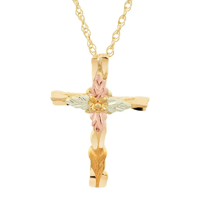 Necklaces TR Jewelry Concepts Black Hills Gold Cross Pendant Necklace