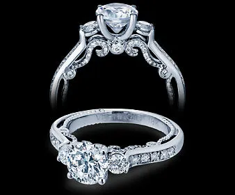 Rings Verragio Insignia Round Diamond Engagement Ring Setting 055 CTW International Diamond Center