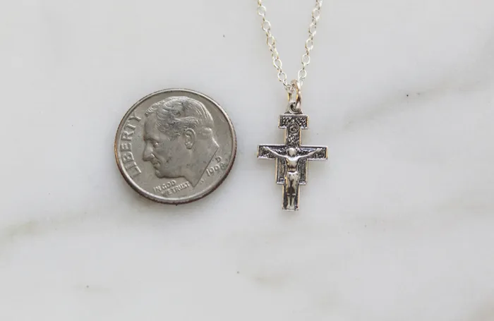 TheLittleCatholic Necklaces San Damiano Crucifix Necklace in 925 sterling silver