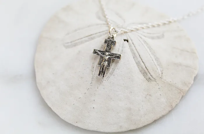 TheLittleCatholic Necklaces San Damiano Crucifix Necklace in 925 sterling silver