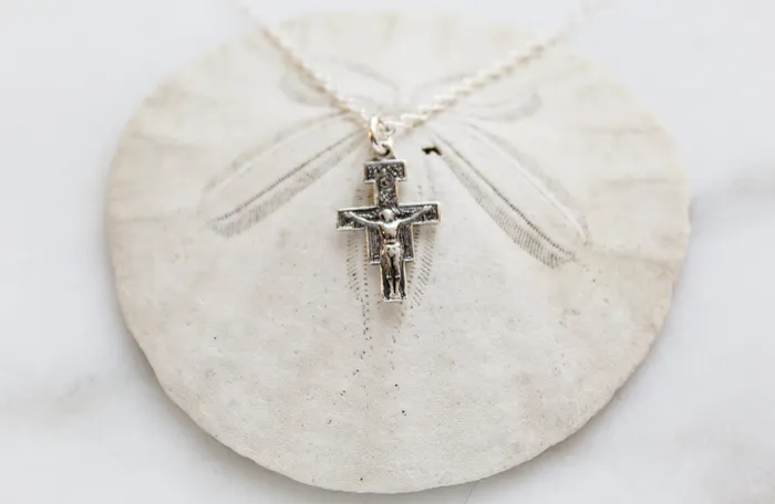 TheLittleCatholic Necklaces San Damiano Crucifix Necklace in 925 sterling silver